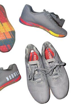 *Discontinued* NoBull Outwork Gray Lightning Trainers Sz 9.5